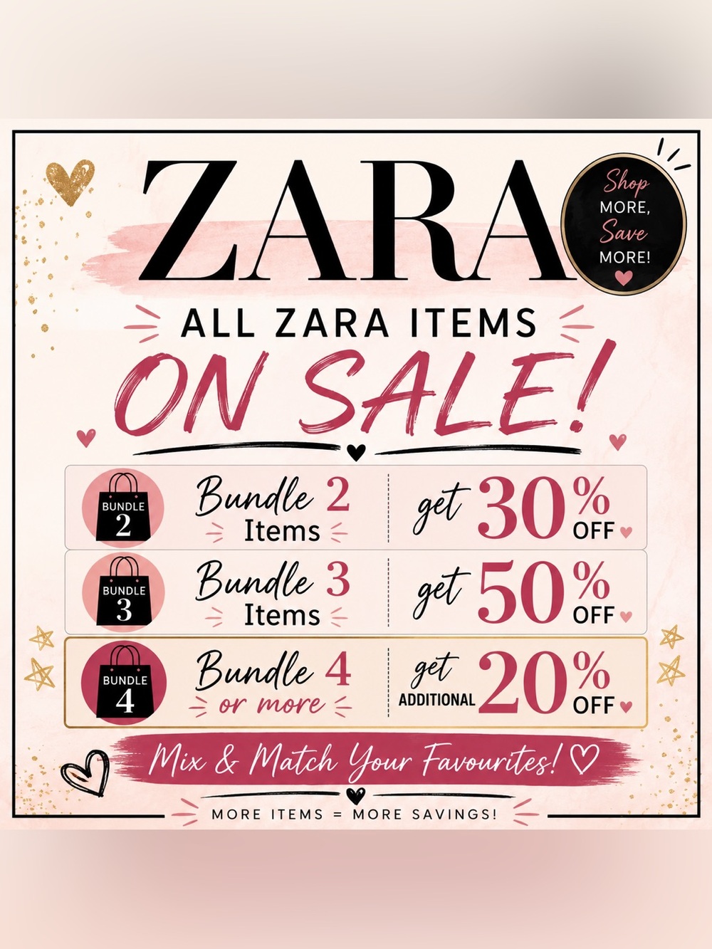 ZARA FINAL CLEARANCE SALE..Men’s, Women’s, Kids